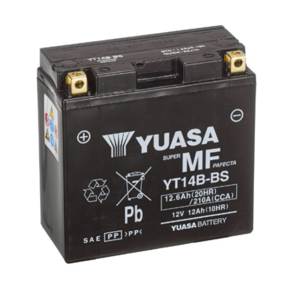 Yuasa AGM YT14B / 102157 accu (12V, 12Ah, 210A) AYU00060 - 1