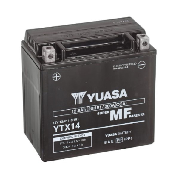 Yuasa AGM YTX14 / 102566 accu (12V, 12Ah, 200A) AYU00051 - 1