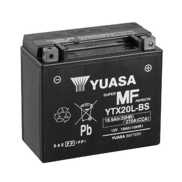 Yuasa AGM YTX20L / 102559 accu (12V, 18Ah, 270A) AYU00053 - 1