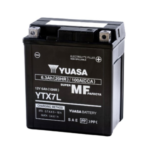 Yuasa AGM YTX7L / 102893 accu (12V, 6Ah, 100A) AYU00047 - 1