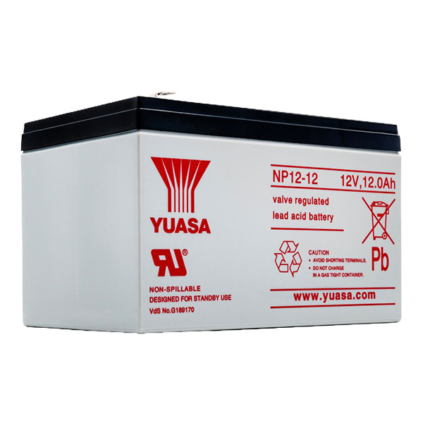 Yuasa NP12-12 VRLA AGM Loodaccu (12 V 12 Ah, F2 terminal) AYU00099 - 1