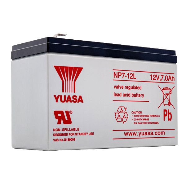 Yuasa NP7-12L VRLA AGM Loodaccu (12 V 7 Ah, F2 terminal) AYU00130 - 1