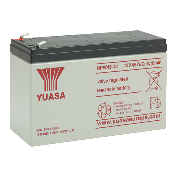 Yuasa NPW45-12 VRLA AGM Loodaccu (12 V 7.5 Ah, F2 terminal) AYU00139 - 1