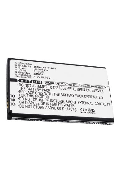 ZTE BM600 / 6BT-R600A-0006 accu (2000 mAh, 123accu huismerk)  AZT00121 - 1