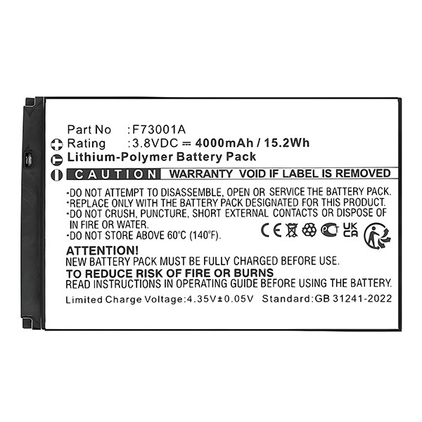 ZTE F73001A accu (3.8 V, 4000 mAh, 123accu huismerk) AZT00239 - 4