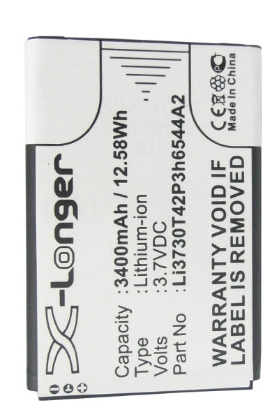 ZTE LI3730T42P3h6544A2 accu (3.7 V, 3400 mAh, 123accu huismerk)  AZT00116 - 1