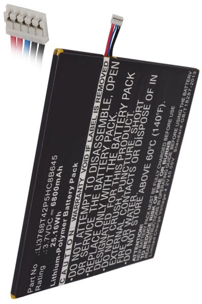 ZTE LI3768T42P5HC8B645 accu (6800 mAh, 123accu huismerk)  AZT00072 - 1