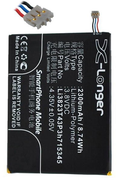 ZTE LI3823T43P3H715345 accu (2300 mAh, 123accu huismerk)  AZT00090 - 1