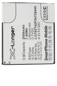 ZTE Li3702T42P3h736445 accu (2000 mAh, 123accu huismerk)  AZT00080