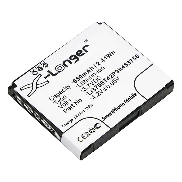 ZTE Li3706T42P3h453756 accu (650 mAh, 123accu huismerk)  AZT00197 - 1