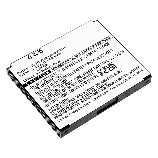 ZTE Li3709T42P3H483757-H accu (3.7 V, 800 mAh, 123accu huismerk)  AZT00212 - 1