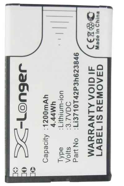 ZTE Li3710T42P3h623846 accu (1200 mAh, 123accu huismerk)  AZT00088 - 1