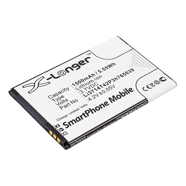 ZTE Li3714T42P3h765039 accu (1500 mAh, 123accu huismerk)  AZT00143 - 1