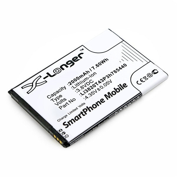 ZTE Li3820T43P3h785440 accu (2000 mAh, 123accu huismerk)  AZT00147 - 1