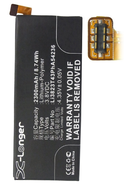 ZTE Li3823T43PhA54236 / Li3823T43PhA54236-H accu (2300 mAh, 123accu huismerk) AZT00079 - 1