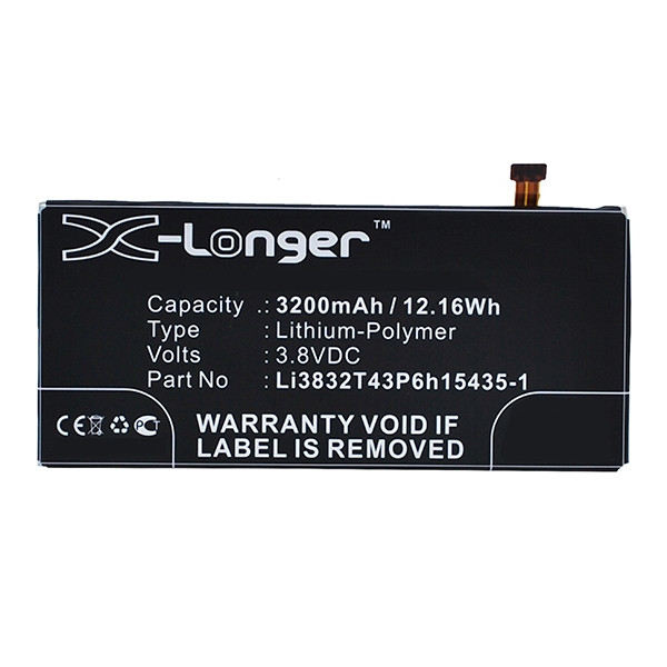 ZTE Li3832T43P6h15435-1 / Li3832T43P6hC15435-I accu (3200 mAh, 123accu huismerk)  AZT00101 - 1