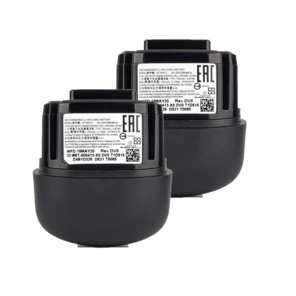 Zebra 2 stuks: Zebra BT-000413 / BTRY-CS60EAB0E-04 accu's (3.85 V, 735 mAh, origineel)  AZE00236 - 1