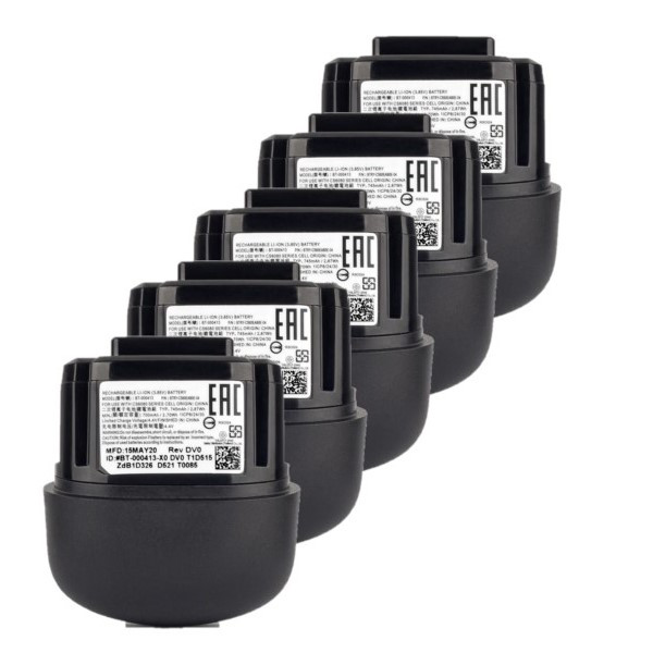 Zebra 5 stuks: Zebra BT-000413 / BTRY-CS60EAB0E-04 accu's (3.85 V, 735 mAh, origineel)  AZE00218 - 1