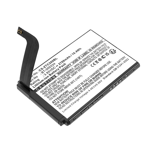 Zebra BT-000334 / BT-000334-1 accu (3.85 V, 2700 mAh, 123accu huismerk) AZE00164 - 1