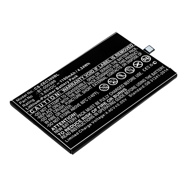 Zebra BT-000386 / BTRY-EC30-12MA1-01 accu (3.8 V, 1100 mAh, 123accu huismerk) AZE00142 - 1