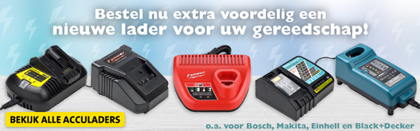 Bestel nu extra voordelig een nieuwe lader voor uw gereedschap