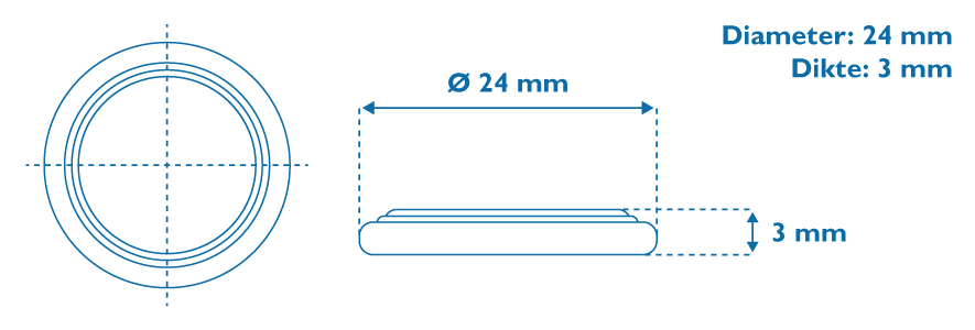 CR2032 afmetingen