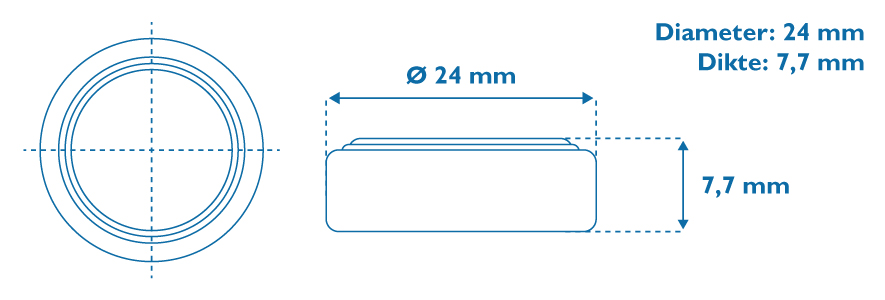 CR2032 afmetingen