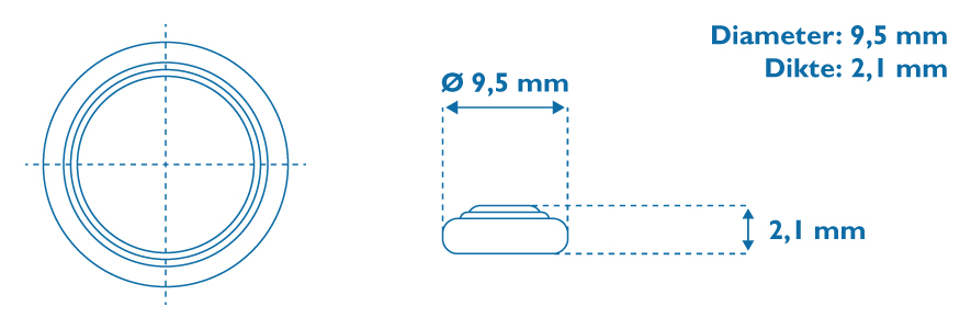 CR2032 afmetingen