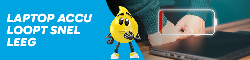 Laptop accu loopt snel leeg