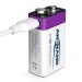 Ansmann USB-C Oplaadbare E-Block 9V Li-ion Batterij (1 stuk, 340 mAh)
