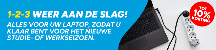 1-2-3 Weer aan de slag - alles voor uw laptop met tot 10% korting