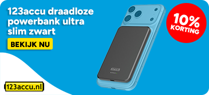 123accu Powerbank met snelladen zwart (20W, 10000 mAh) - 10% korting