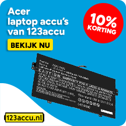Acer laptop accu's - 10% korting