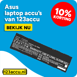 Asus laptop accu's - 10% korting