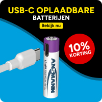 USB-C oplaadbare batterijen
