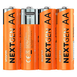 Xtorm NextGen USB-C Oplaadbare AA 1,5V Li-ion Batterijen (4 stuks, 2200 mAh)