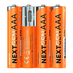 Xtorm NextGen USB-C Oplaadbare AAA 1,5V Li-ion Batterijen (4 stuks, 570 mAh)