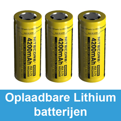Oplaadbare Lithium batterijen