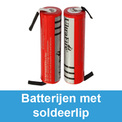 Batterijen met soldeerlip